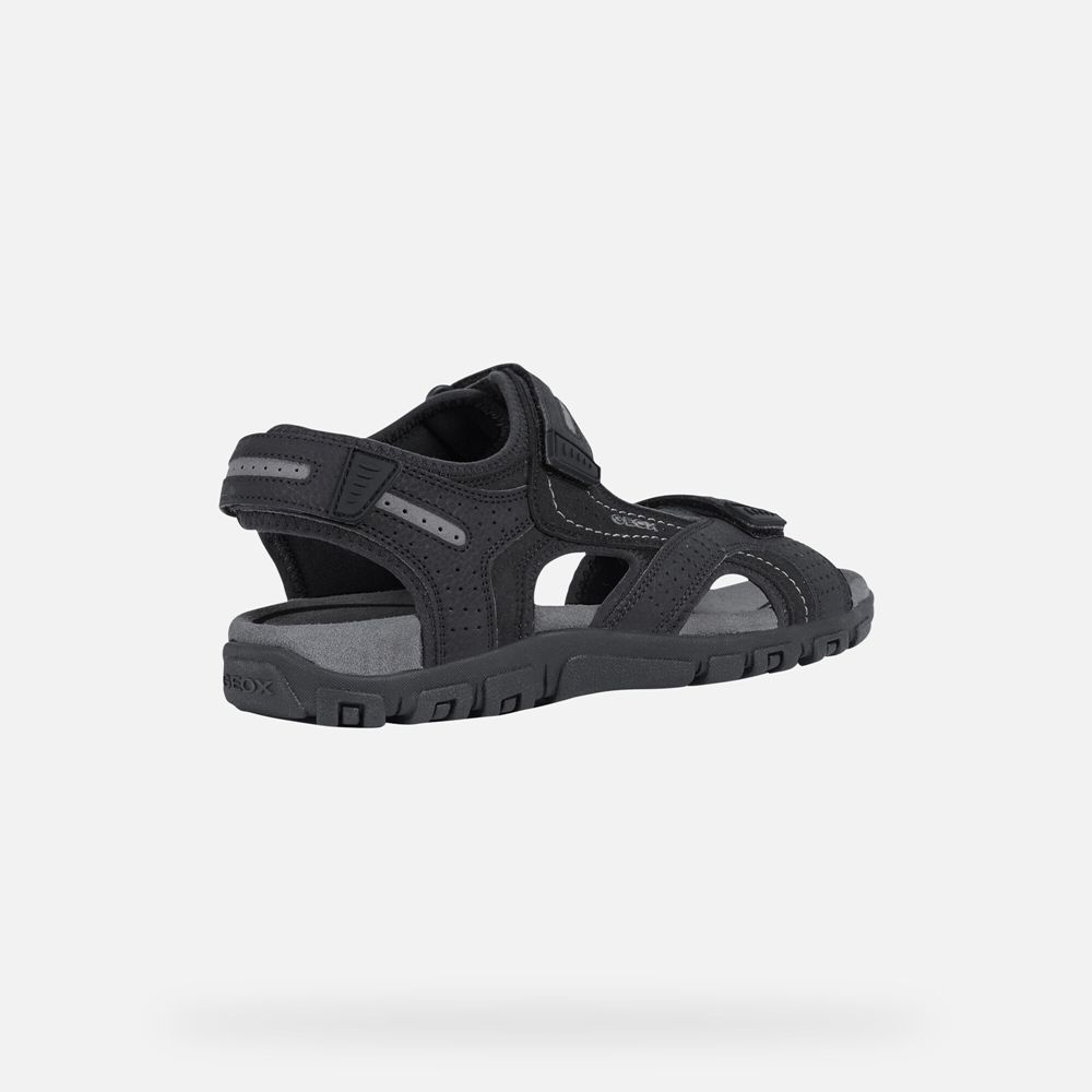 Sandalias Geox Homem Pretas - Strada - LOQAF2065